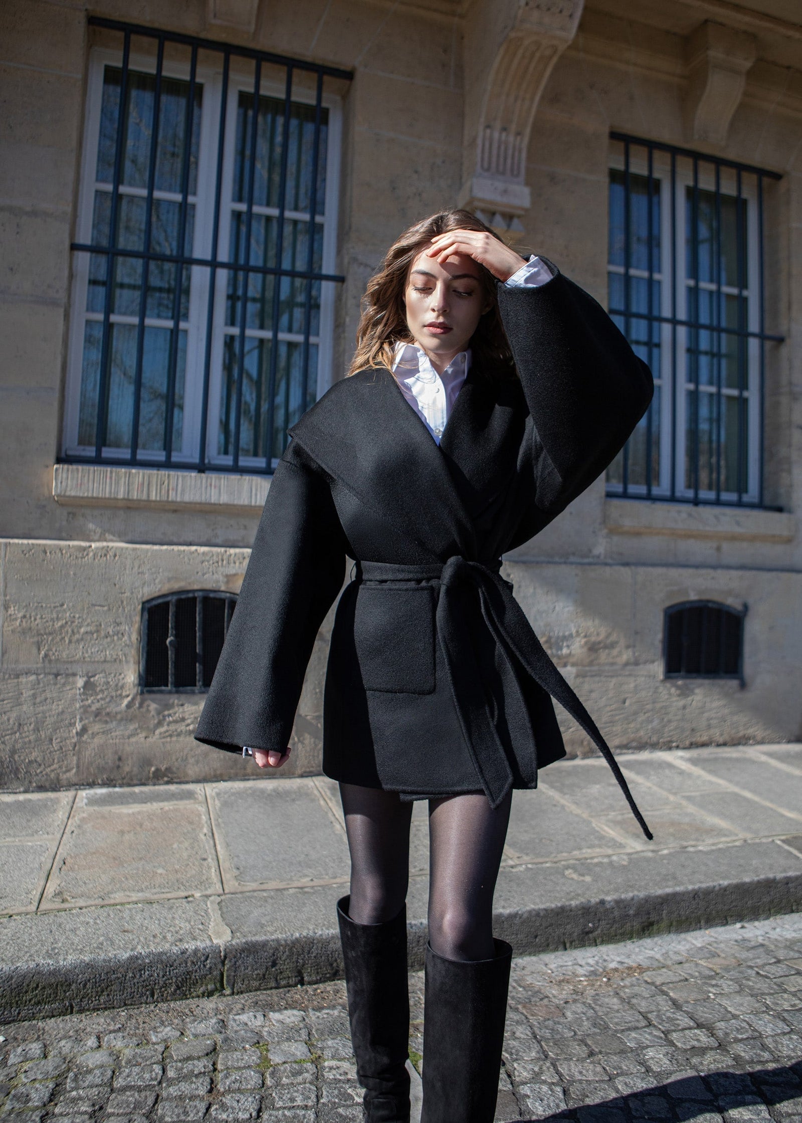 ファッションシーンで話題のこれから流行るブランド12選 IRENE(アイレネ) Cape ブラック Coat Down ジャケット・アウター
